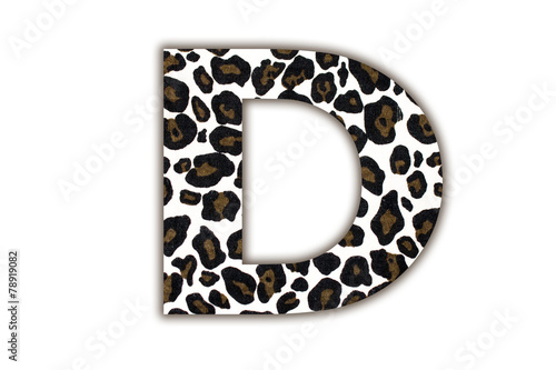 font with pattern leopard