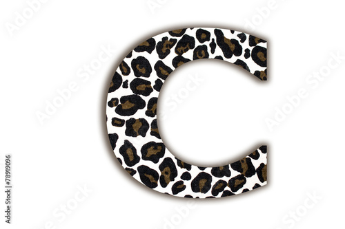 font with pattern leopard