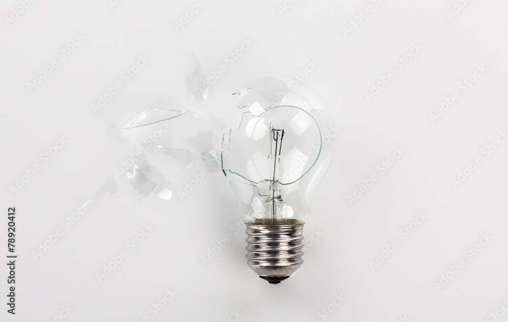 Broken light bulb Broken light bulb