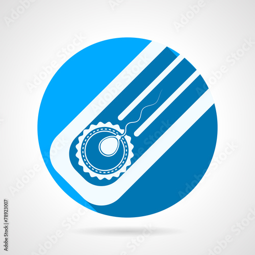 Round flat vector icon for artificial insemination