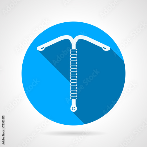 IUD round flat vector icon