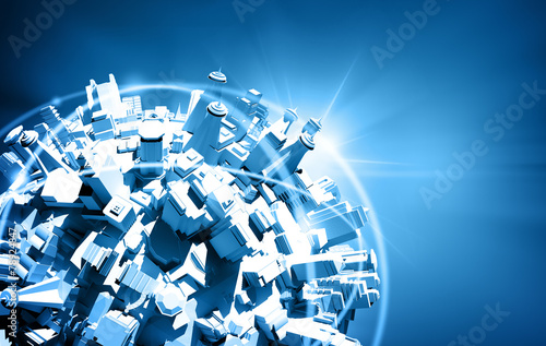 buildings on a sphere