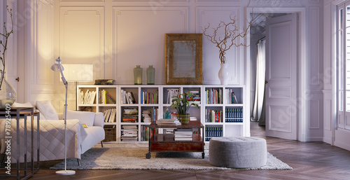 leseecke mit sofa in altbauwohnung