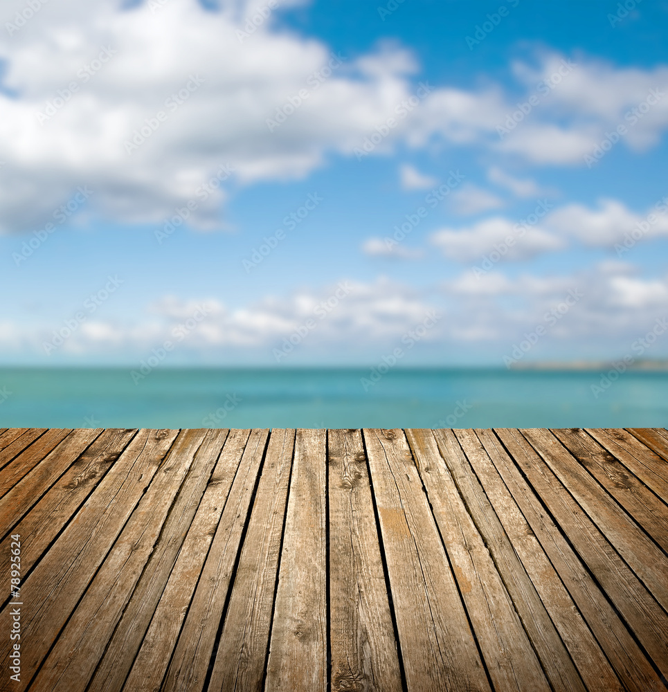 Empty wooden deck Empty wooden deck