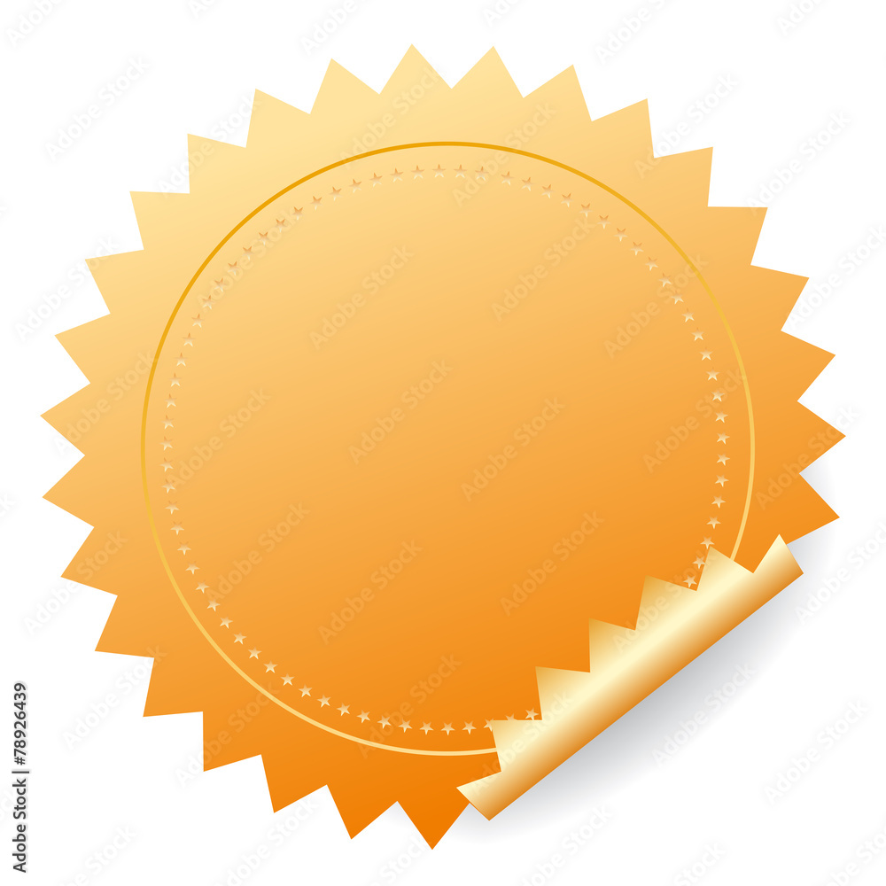 Vector star sticker Vector star sticker