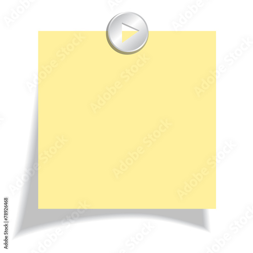 Blank yellow post-it paper