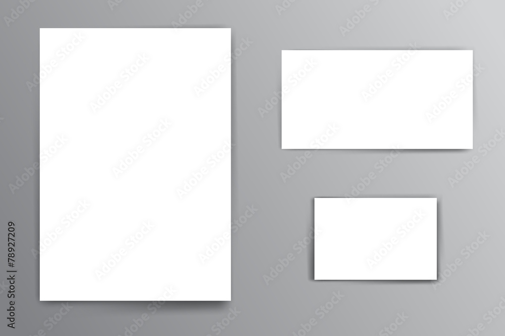 Paper sheets mock ups Paper sheets mock ups