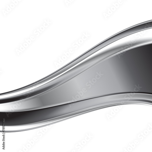 Abstract wave of metal. Vector. 4