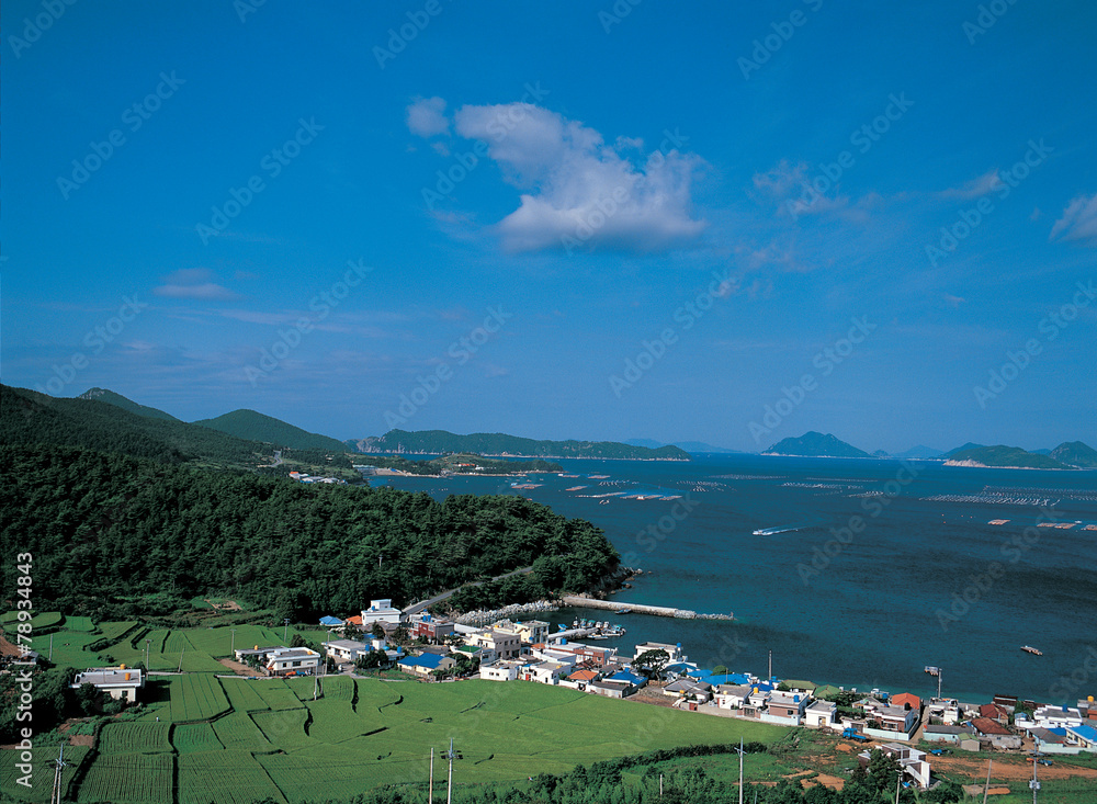 Obraz premium 바다와 어촌