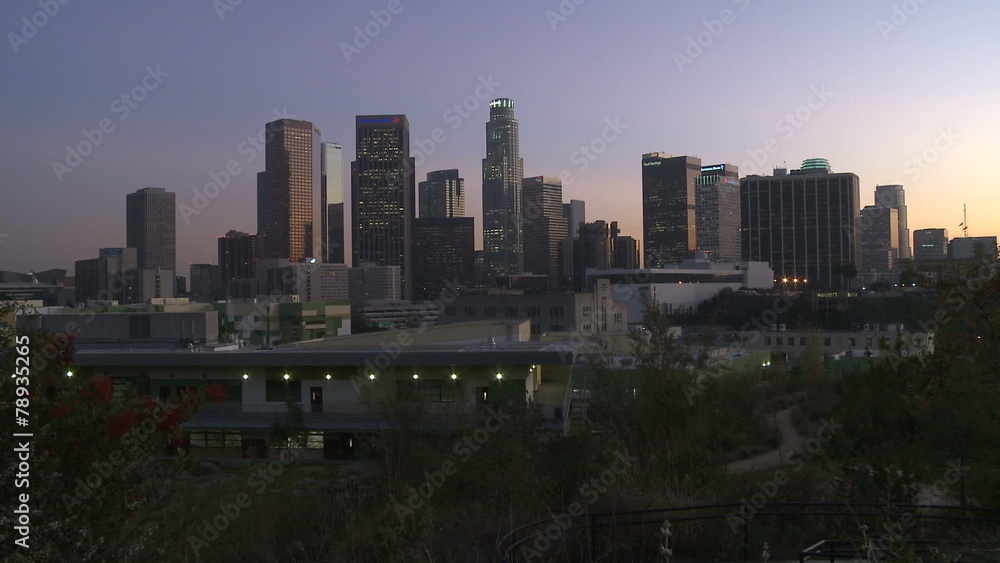 Downtown Los Angeles City at Sunset - Time Lapse Downtown Los Angeles City at Sunset - Time Lapse