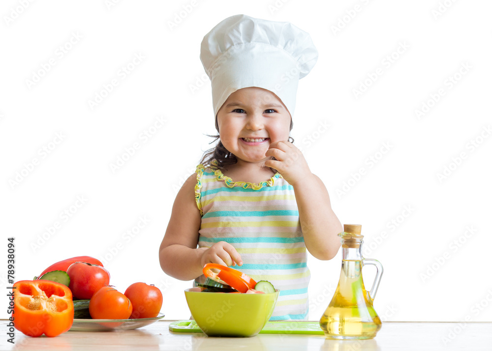 child preparing healthy food in the kitchen child preparing healthy food in the kitchen
