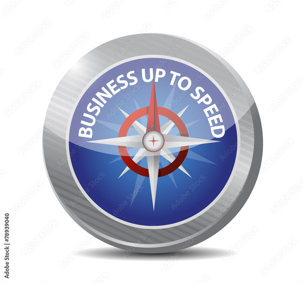 business up to speed compass illustration business up to speed compass illustration