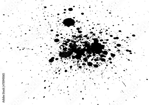 Abstract splatter  black color isolate background
