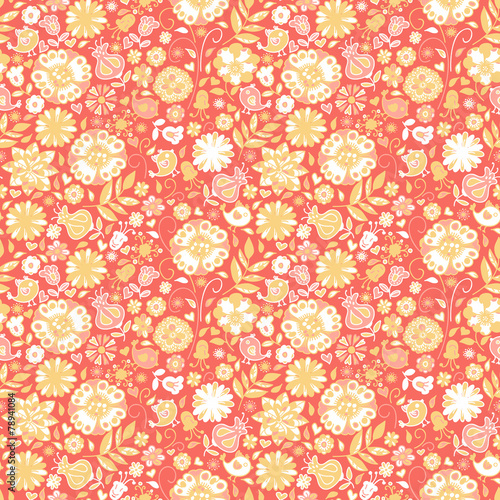 Wallpaper Mural Seamless pattern of cute abstract flowers Torontodigital.ca