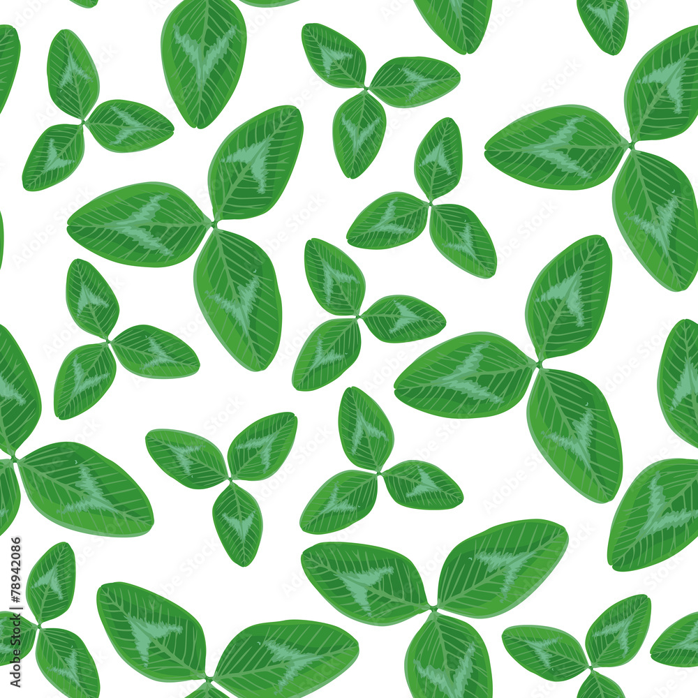 Clovers leaves seamless pattern Clovers leaves seamless pattern