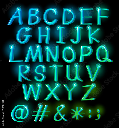 Sparkling big letters