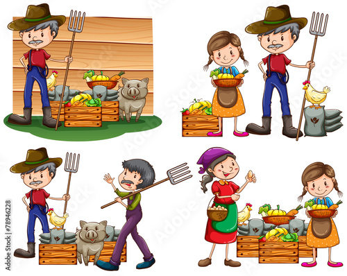 Set of farmers