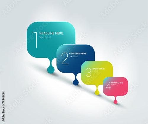 Step by step template. Numbered chart. Infographic element.