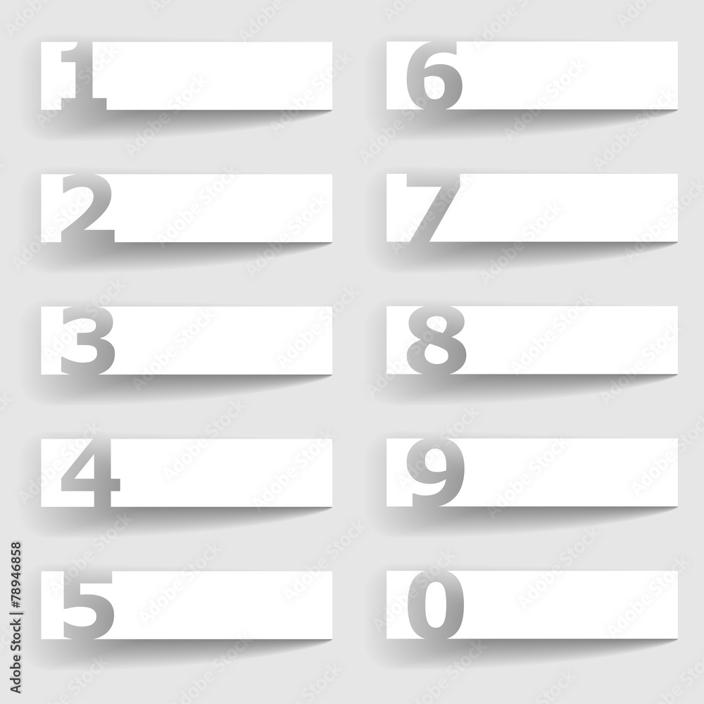 vector blank paper square number options vector blank paper square number options