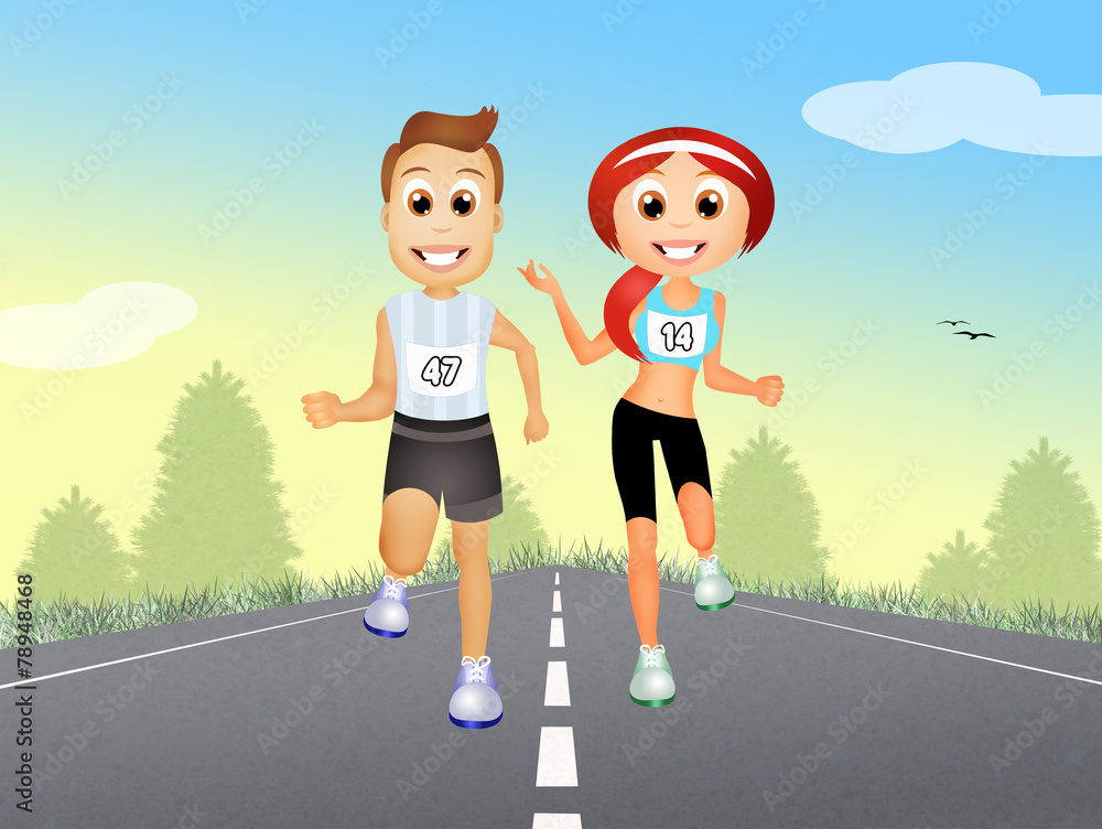 Fototapeta premium running race