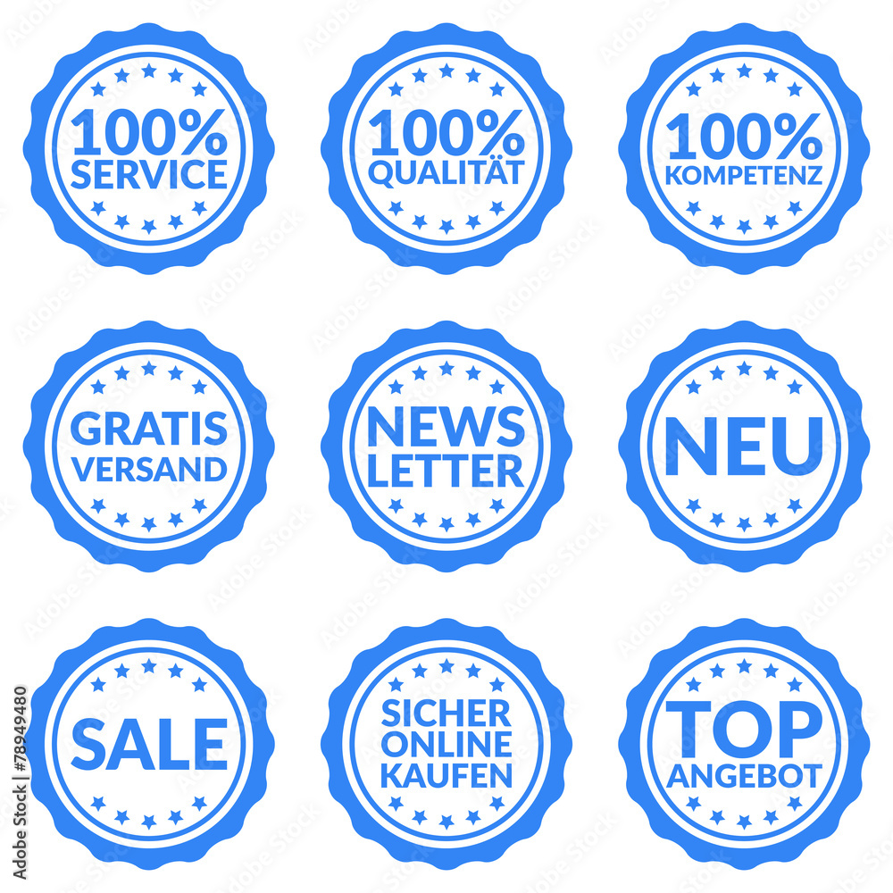 Buttons Web blau Buttons Web blau