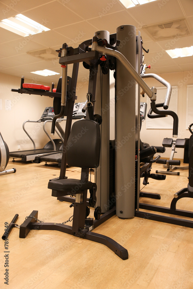Obraz premium Room with gym equipment in the sport club