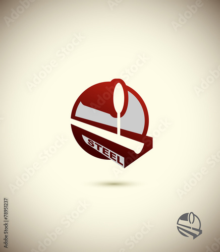 logo  steel industry. Concept design for the factory, the factor