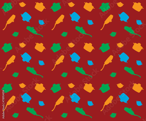 Seamless pattern with kitchen utensils