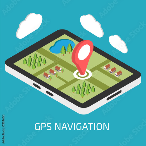 GPS mobile navigation with tablet or smartphone