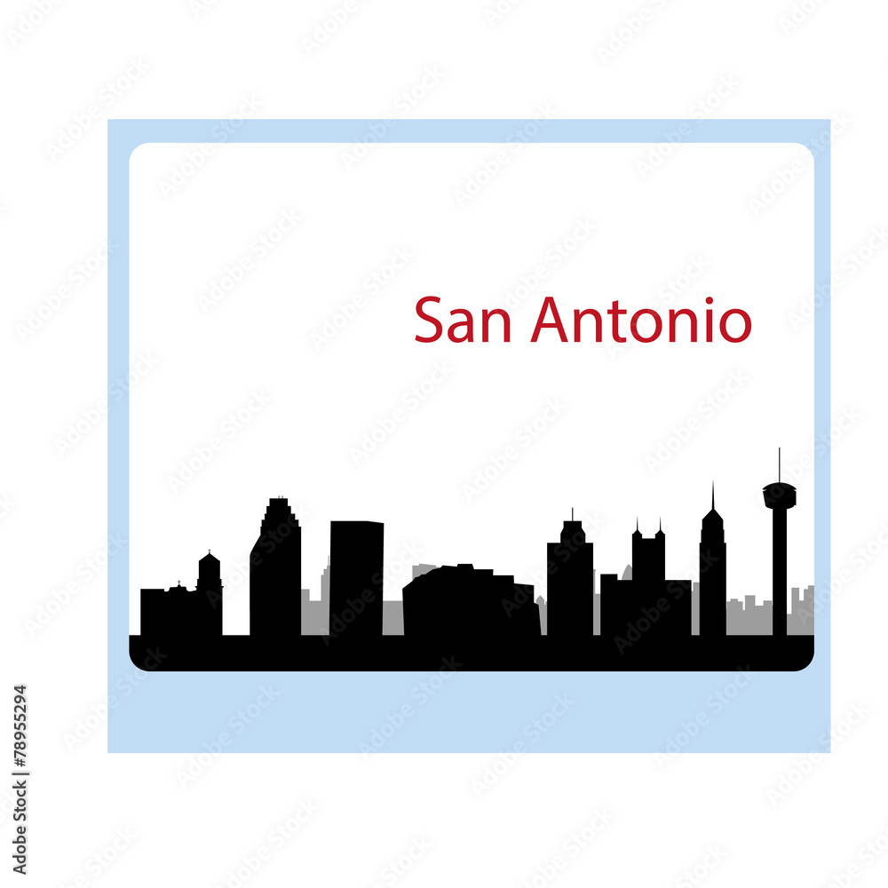 Obraz premium San Antonio, Texas skyline. Detailed vector silhouette