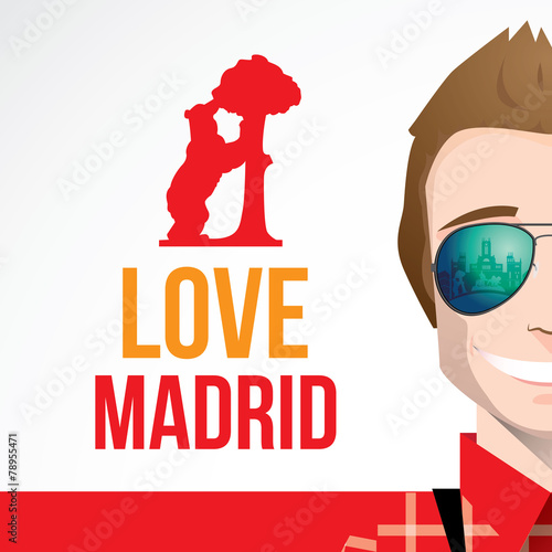 Words I love Madrid and the Bear and the Strawberry bush