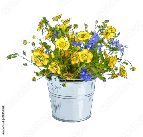 Small bouquet with meadow flowers