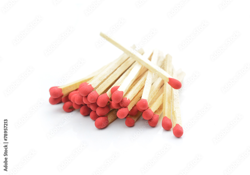 red matches isolated on a white background red matches isolated on a white background