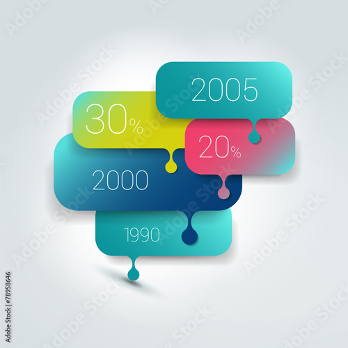 Speech bubble diagram, scheme. Infographic element.