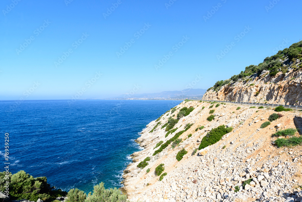 The Mediterranean coast of Turkey in summer The Mediterranean coast of Turkey in summer