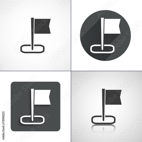 Flag icons. Set elements for design. Vector illustration. photo