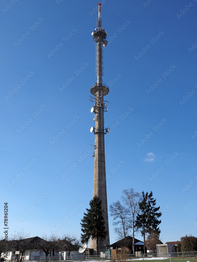 Fototapeta premium Sendeanlage Gelbelsee