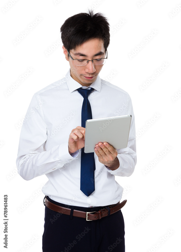 Businessman use of tablet Businessman use of tablet