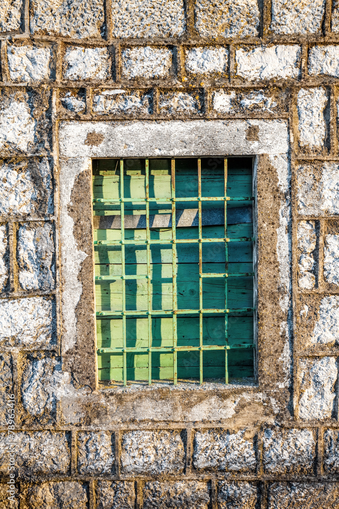 Obraz premium stone wall with window