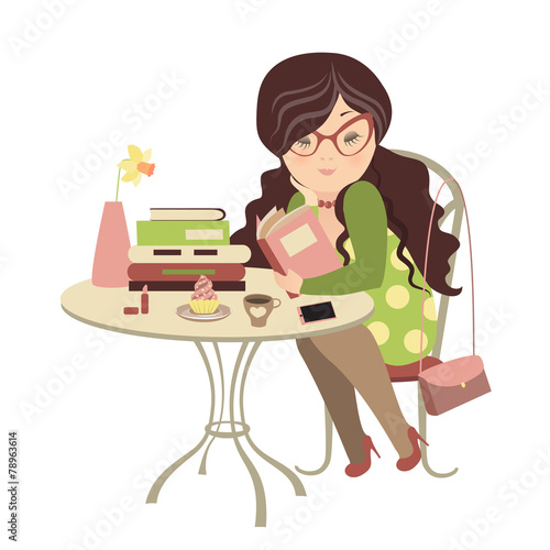 Girl reading a book