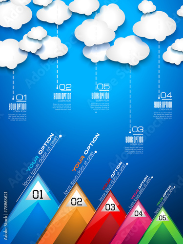 Modern Abstract Infographic template to display data