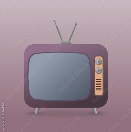 Vector old retro TV - Illustration