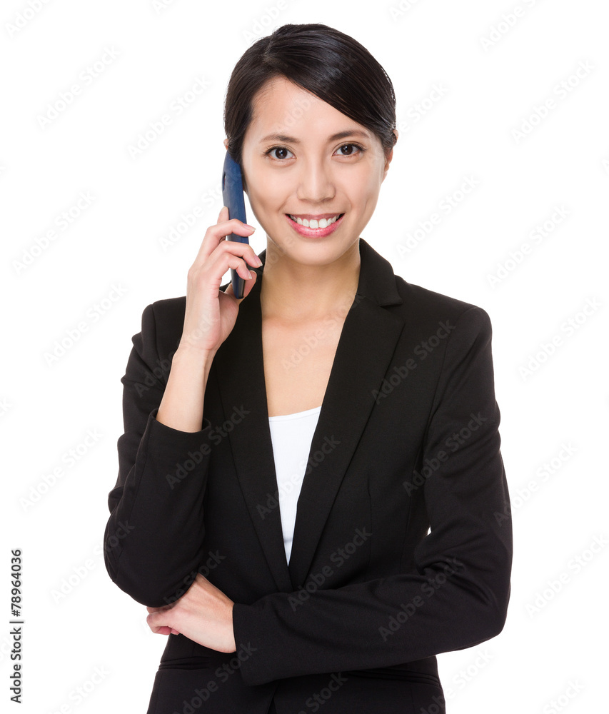 Business woman chat on cellphone Business woman chat on cellphone