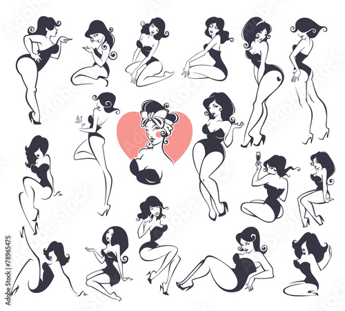large pinup girl collection photo