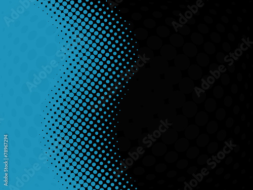 Abstract blue wave with black background