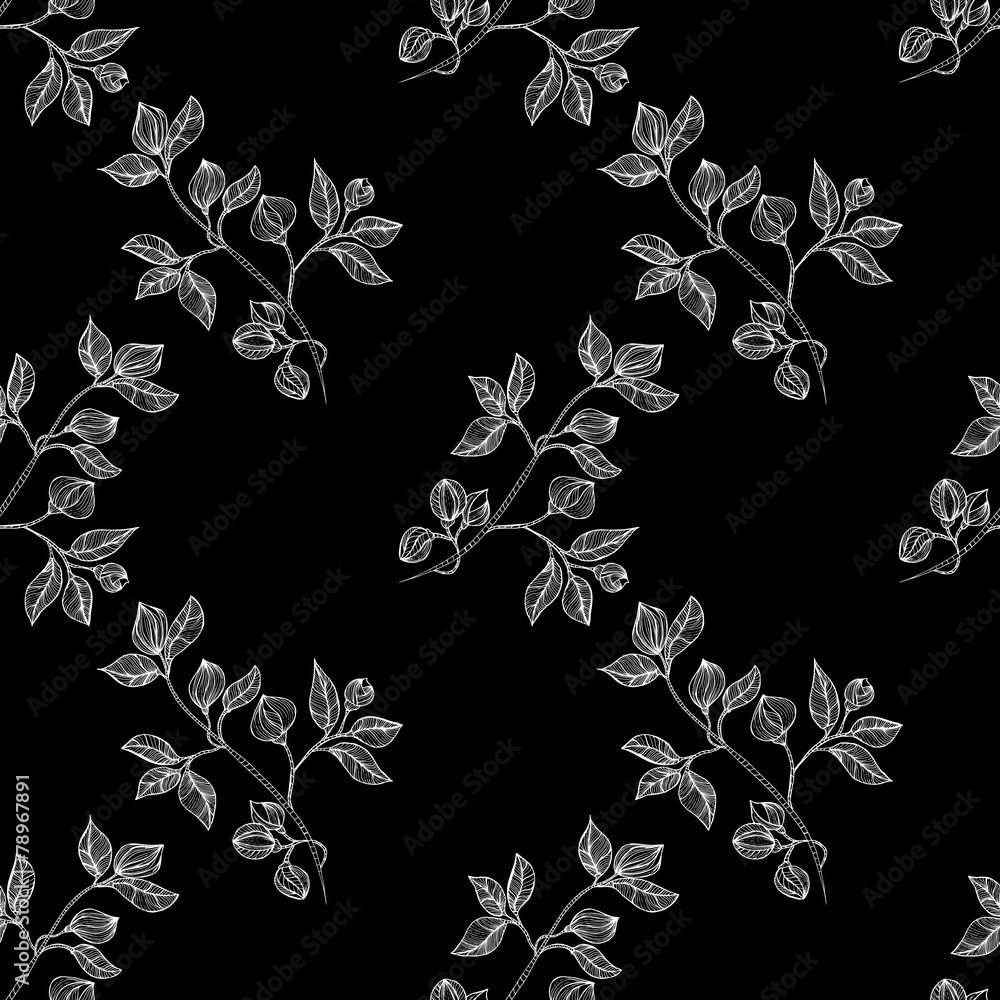 Naklejka floral background seamless