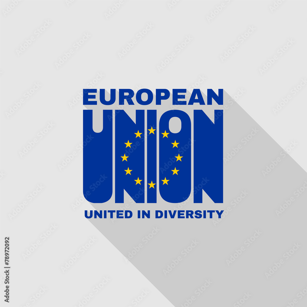 European Union flag typography, t-shirt graphics European Union flag typography, t-shirt graphics