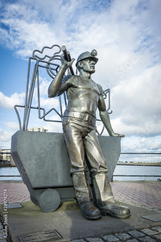 Bronze Statue of a Coal Miner