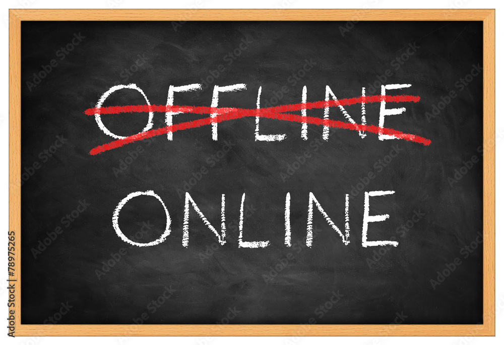 Fototapeta premium Online blackboard background concept