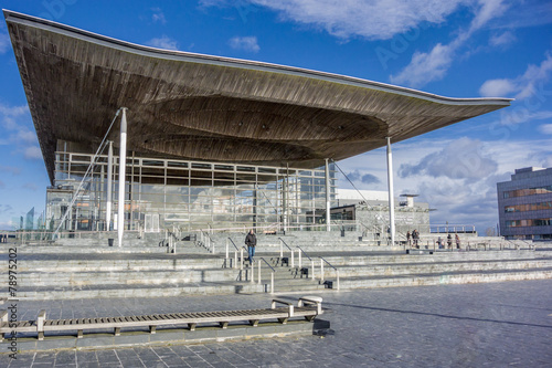 Fotografie Welsh Assembly Building at Cardiff Bay, UK